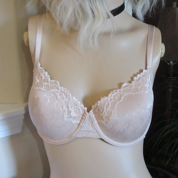 Beige Bra Lightly Padded Size 34 D - Picture 6 of 7
